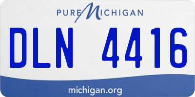 MI license plate DLN4416