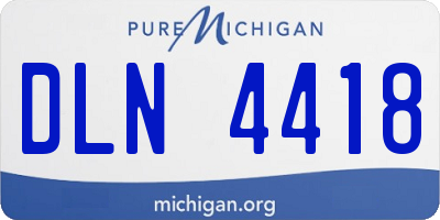 MI license plate DLN4418