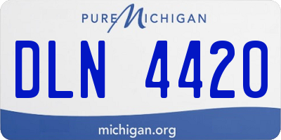 MI license plate DLN4420
