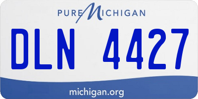 MI license plate DLN4427