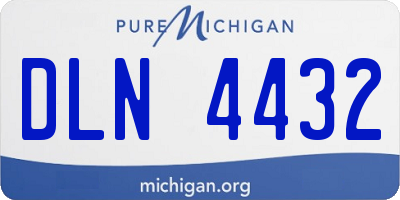 MI license plate DLN4432