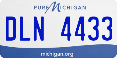 MI license plate DLN4433