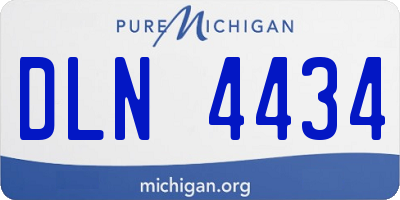 MI license plate DLN4434