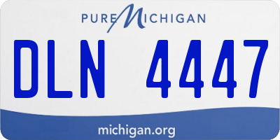 MI license plate DLN4447