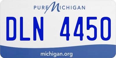 MI license plate DLN4450