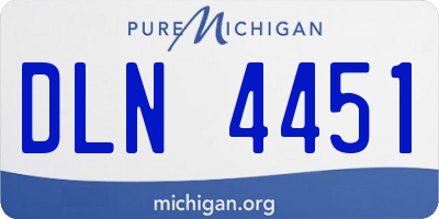 MI license plate DLN4451