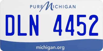 MI license plate DLN4452