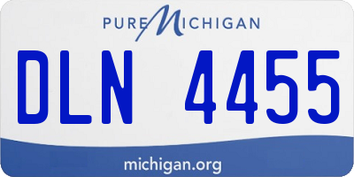 MI license plate DLN4455