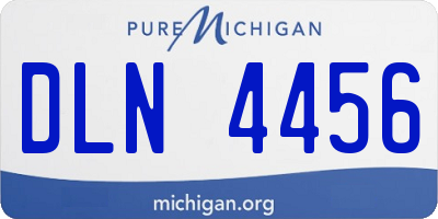 MI license plate DLN4456