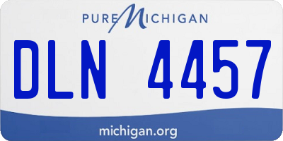 MI license plate DLN4457