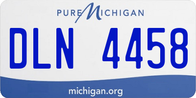 MI license plate DLN4458