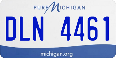 MI license plate DLN4461