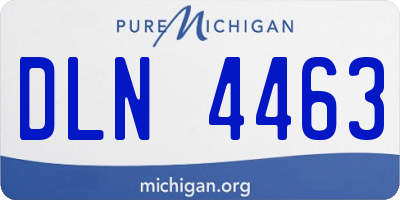 MI license plate DLN4463