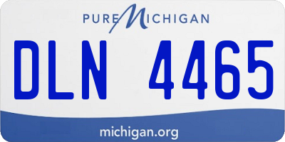 MI license plate DLN4465