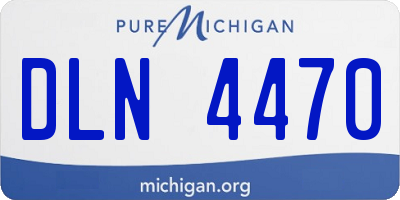 MI license plate DLN4470