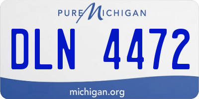 MI license plate DLN4472