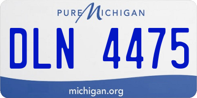 MI license plate DLN4475