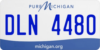 MI license plate DLN4480