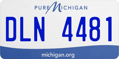 MI license plate DLN4481