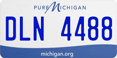 MI license plate DLN4488