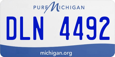 MI license plate DLN4492