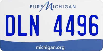 MI license plate DLN4496