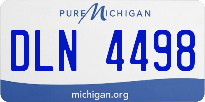 MI license plate DLN4498