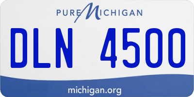 MI license plate DLN4500