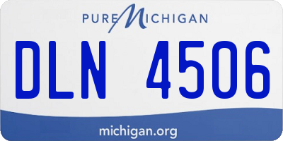 MI license plate DLN4506