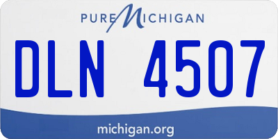 MI license plate DLN4507