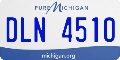 MI license plate DLN4510