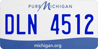 MI license plate DLN4512