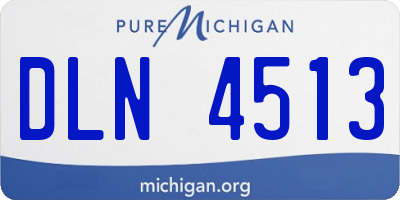 MI license plate DLN4513