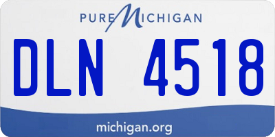 MI license plate DLN4518