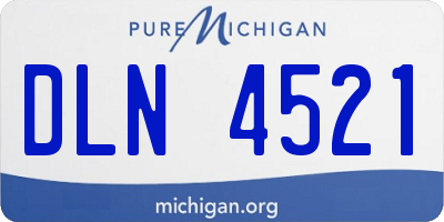 MI license plate DLN4521