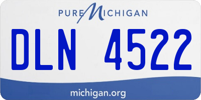 MI license plate DLN4522