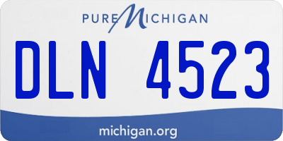 MI license plate DLN4523
