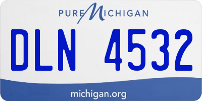 MI license plate DLN4532