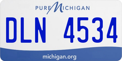 MI license plate DLN4534