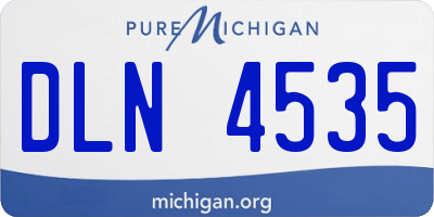 MI license plate DLN4535