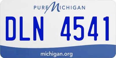 MI license plate DLN4541