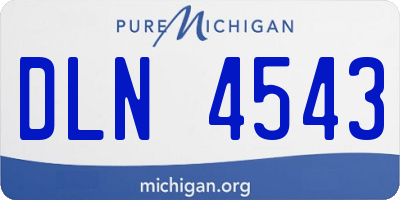 MI license plate DLN4543