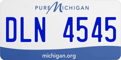 MI license plate DLN4545