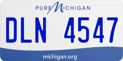 MI license plate DLN4547