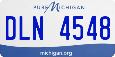 MI license plate DLN4548