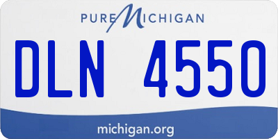 MI license plate DLN4550