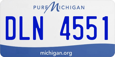 MI license plate DLN4551
