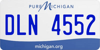 MI license plate DLN4552