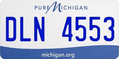 MI license plate DLN4553