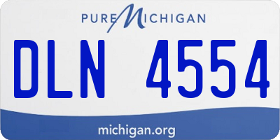 MI license plate DLN4554